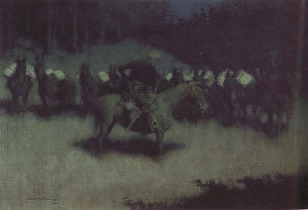 Frederic Remington Scare in a Pack Train (mk43) oil painting picture